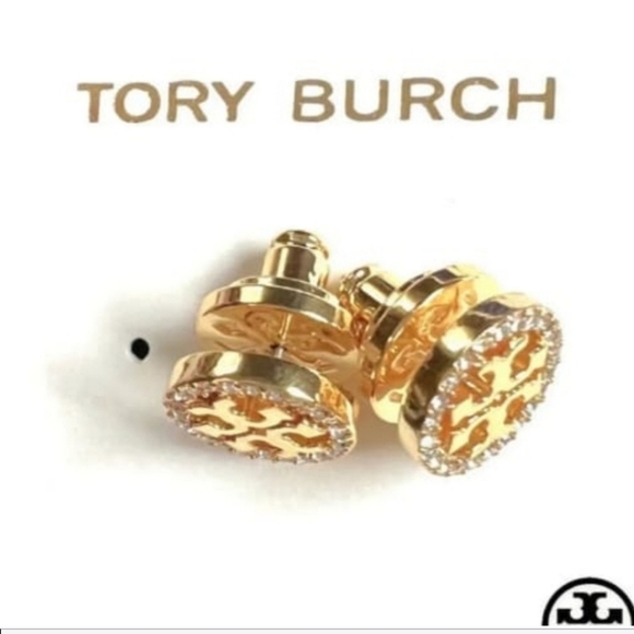 Tory burch logo earrings new never used - Picture 6 of 9